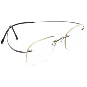 19 140 Accessoires Zonnebrillen & Eyewear Brillen Silhouet Brillen 5222 6061 Titan Gunmetal Randloos Metaal Oostenrijk 52 