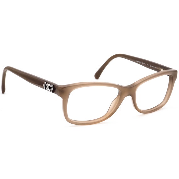 Chanel Beige Plastic Oval Frame Sunglasses-07801 - Yoogi's Closet