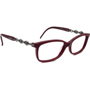 Gucci Eyeglasses GG 3624 IDV Burgundy/Gunmetal Rectangular Frame Italy 53-15 130