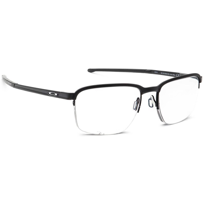 Oakley-bril voor heren OX3233-0154 Kathode satijnzwart metalen frame met halve rand 54[]18 138 afbeelding 1
