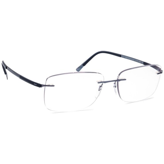 Silhouette Eyeglasses 5416 40 6060 Titan Blue Rim… - image 1