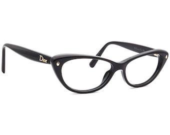 Christian Dior Damen Brillen CD3239 Kollektion Les Marquises Poliert Schwarz Katzenaugen Rahmen Italien 52 [] 14 140