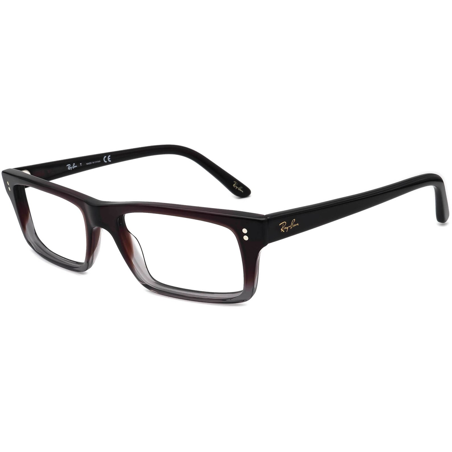 Ray-Ban Eyeglasses RB 5237 5055 Brown/Gray Rectangular Frame | Etsy