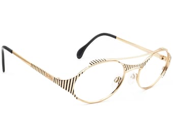 Cazal Vintage Eyeglasses MOD 978 RARE Gold&Black Oval Germany 52[]20 135