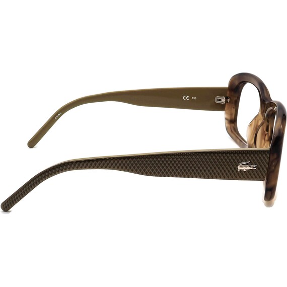 Lacoste Eyeglasses Brown Marble Rectangular Frame… - image 4