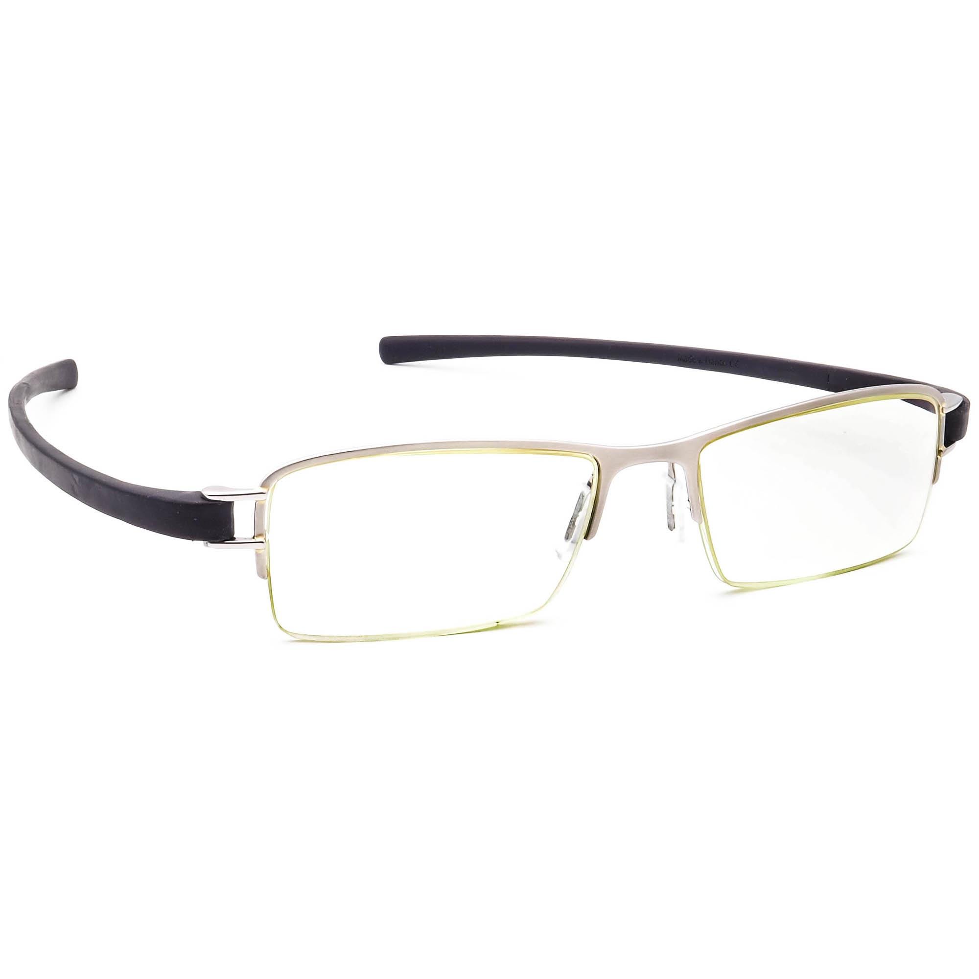 Tag Heuer Men's Eyeglasses TH 7204 002 Brushed Silver/navy Half