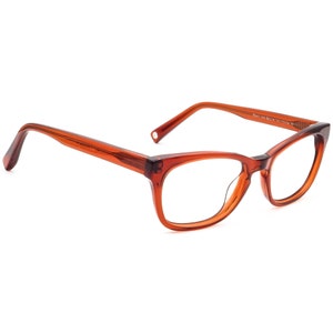 Warby Parker Eyeglasses Finch-606 Transparent Orange Rectangular Frame 52-18 140
