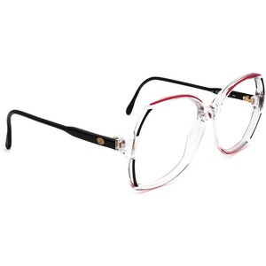 Gucci Women&#39;s Sunglasses Frame Only GG 2102 49E Clear&Black Square Italy 57 mm