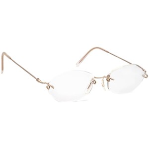 Kazuo Kawasaki Eyeglasses Kooki MP-631 Titanium Pale Gold Rimless Frame Japan 50[]19 135