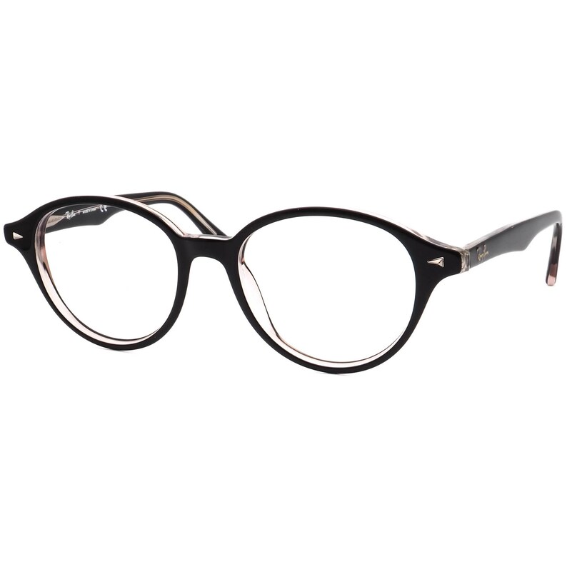 Gafas de vista Ray-Ban RB 5257 2034, montura redonda negra pulida, 49[]18 140 imagen 3