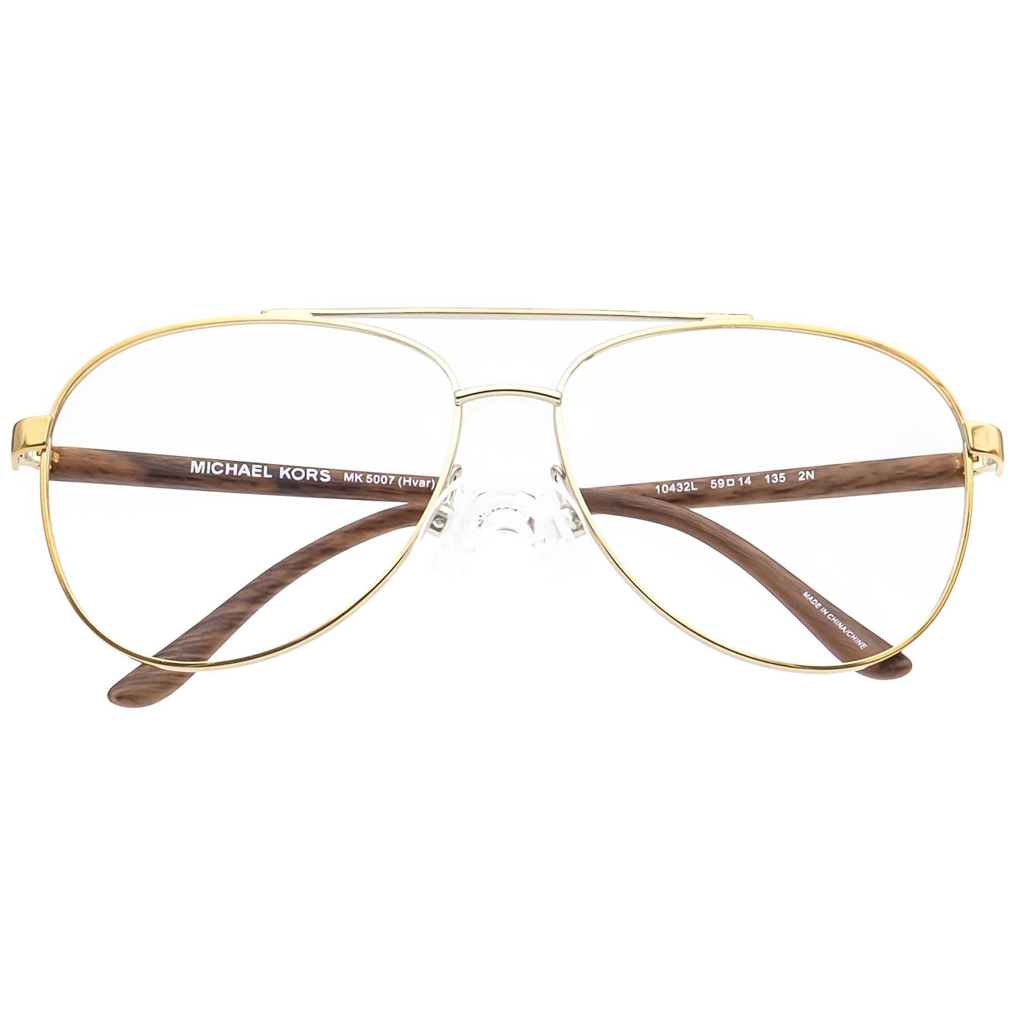 Monture de lunettes de soleil Michael Kors uniquement MK 5007 Hvar 10432L Or Marron Aviateur 59mm Etsy France