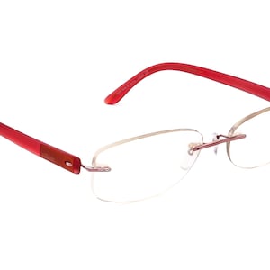 Silhouette Eyeglasses 7608 40 6053 Burgundy Rimless Frame Austria 53[]17 145