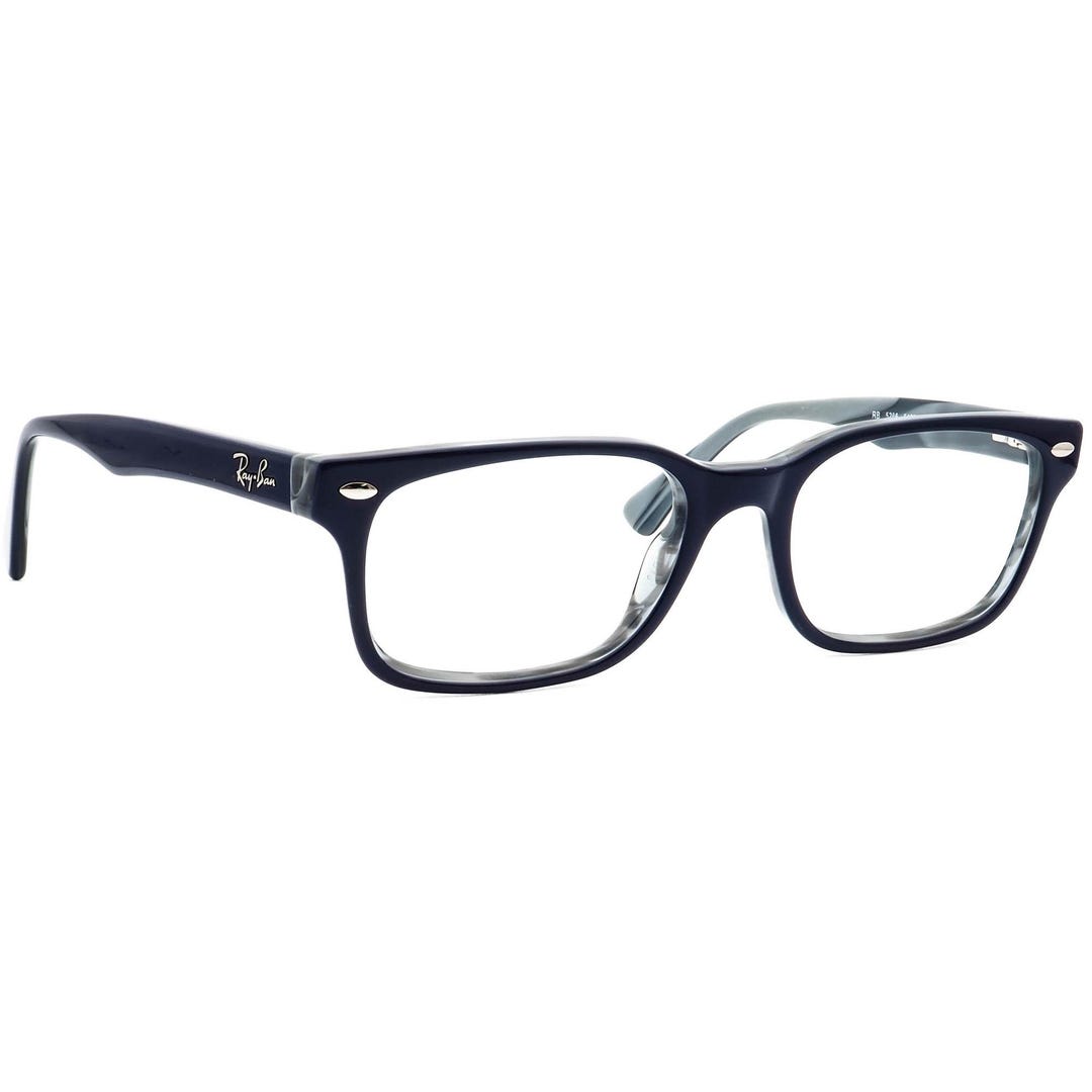 5153 Ray-ban Eyeglasses RB 5286 5153 Dark Blue on Grey Horn Square Frame 51 ...