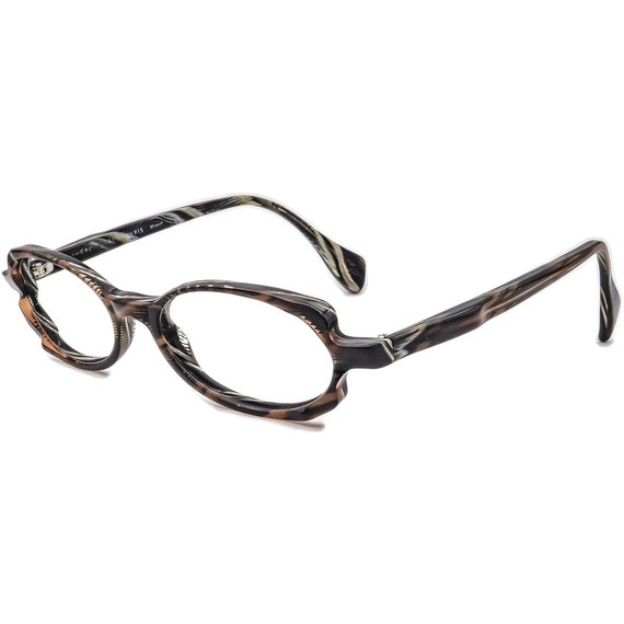 Face A Face Eyeglasses COL 094 Brown on Gray Horn… - image 3