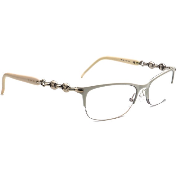 Gucci Women's Eyeglasses GG 4237 CQW White Half Rim Frame - Etsy UK