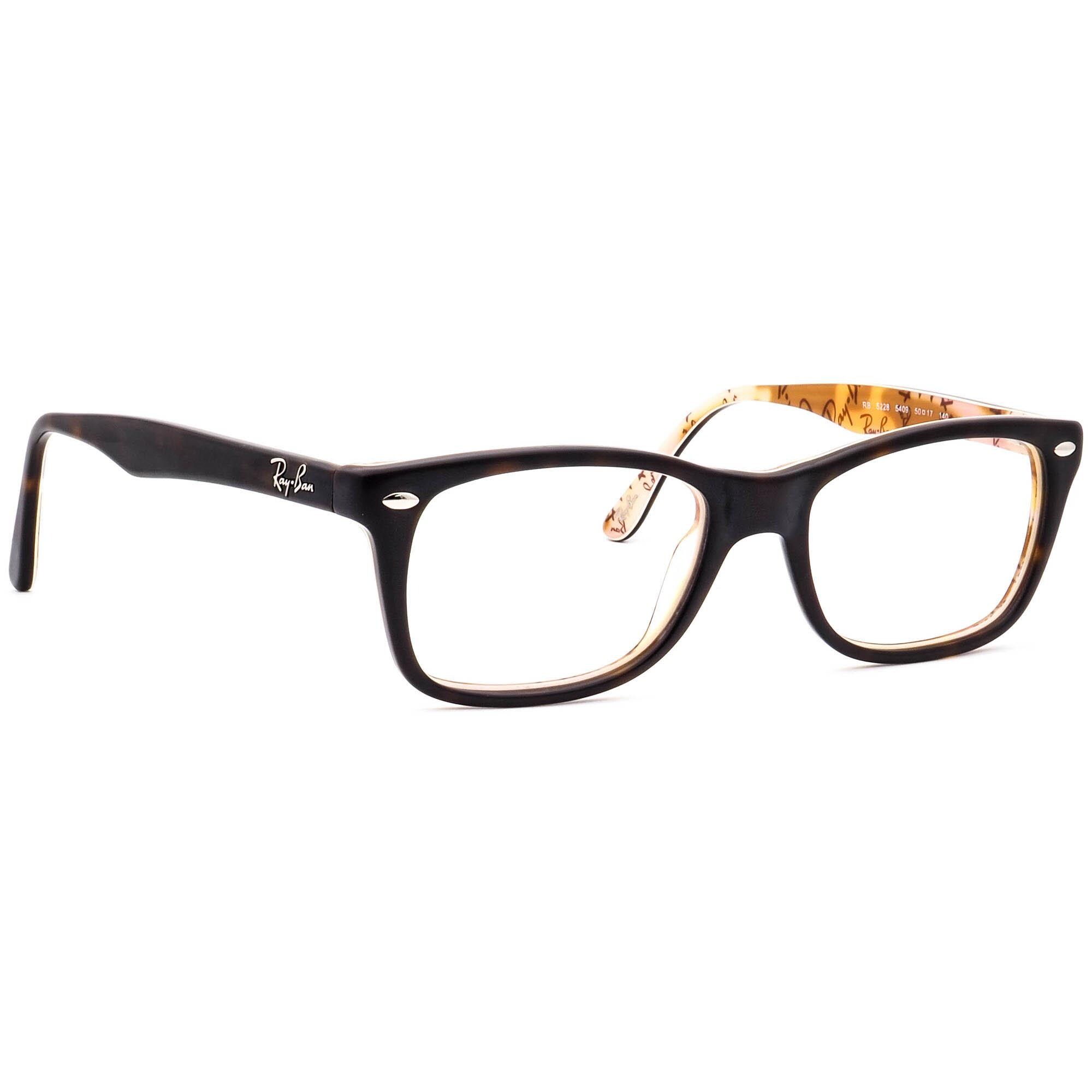 Ray-Ban RB 5228 5409 Optical Eyeglass Frames 50-17‎ 140 Black Tortoise W Case Ray-Ban RX 5228 - 5405 Top Mat Black On Tex Camuflage  main image 4