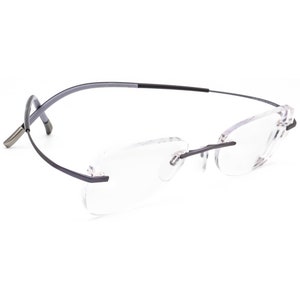 Silhouette Eyeglasses 7581 6057 Titan Purple Rimless Frame Austria 49[]19 145