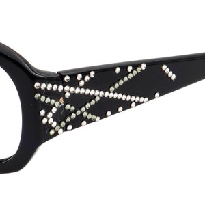 Jimmy Crystal Sunglasses Frame Only GL825 C01 Swarovski Elements Black Oval 56mm image 5