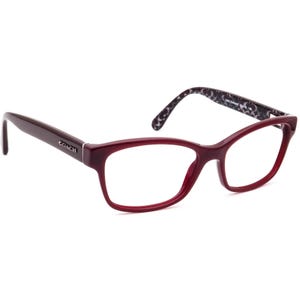 Coach Women&#39;s Eyeglasses HC 6116 5509 Oxblood Butterfly Frame 52[]16 135