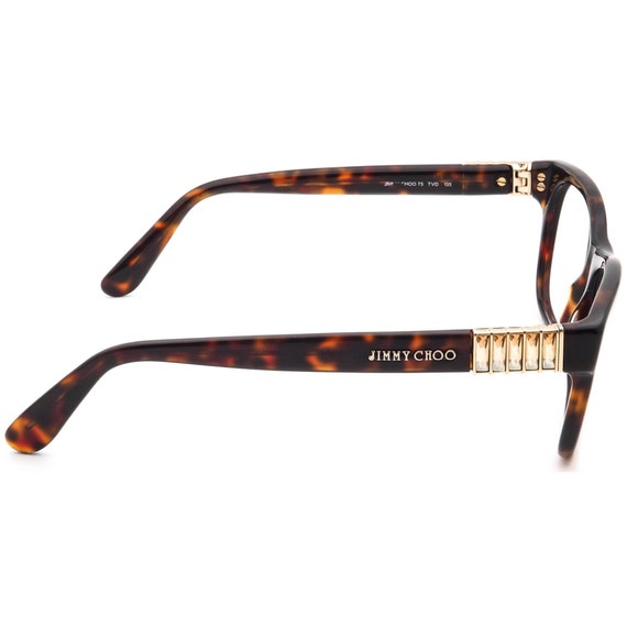 Jimmy Choo Eyeglasses 75 TVD Tortoise Rhinestones Squ… Gem