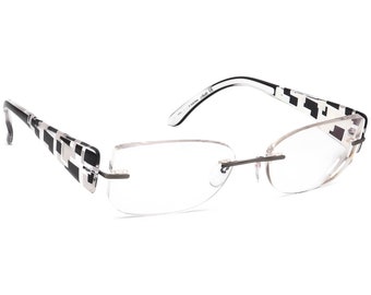 Silhouette Women's Eyeglasses 4207 60 6053 4211 Gunmetal/Black & White Rimless Frame Austria 52[]17 135