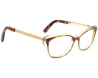 Jimmy Choo Eyeglasses JC126 19W Tortoise&Clear/Gold Cat Eye Italy 53[]15 140