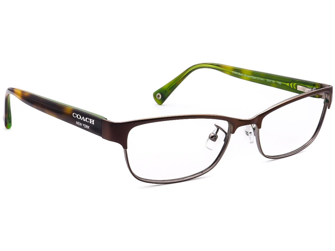 Coach HC5033 Alyson Frames Only Eyeglasses Satin Silver Frame Teal Black Arms Coach Eyeglasses HC 5033 Alyson 9127 Satin Silver Size 53mm  main image 3