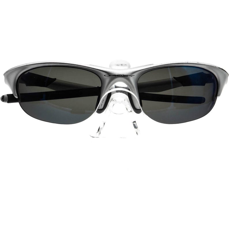 Oakley Rx Sunglasses Frame Only Half Jacket 1.0 Silver Half Rim USA 60 mm image 8