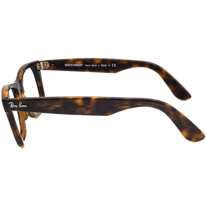 Gafas de sol Ray-Ban Montura única RB 4340 710 Original Wayfarer Pulido Havana Cuadrado Italia 50 mm Hecho a mano imagen 5