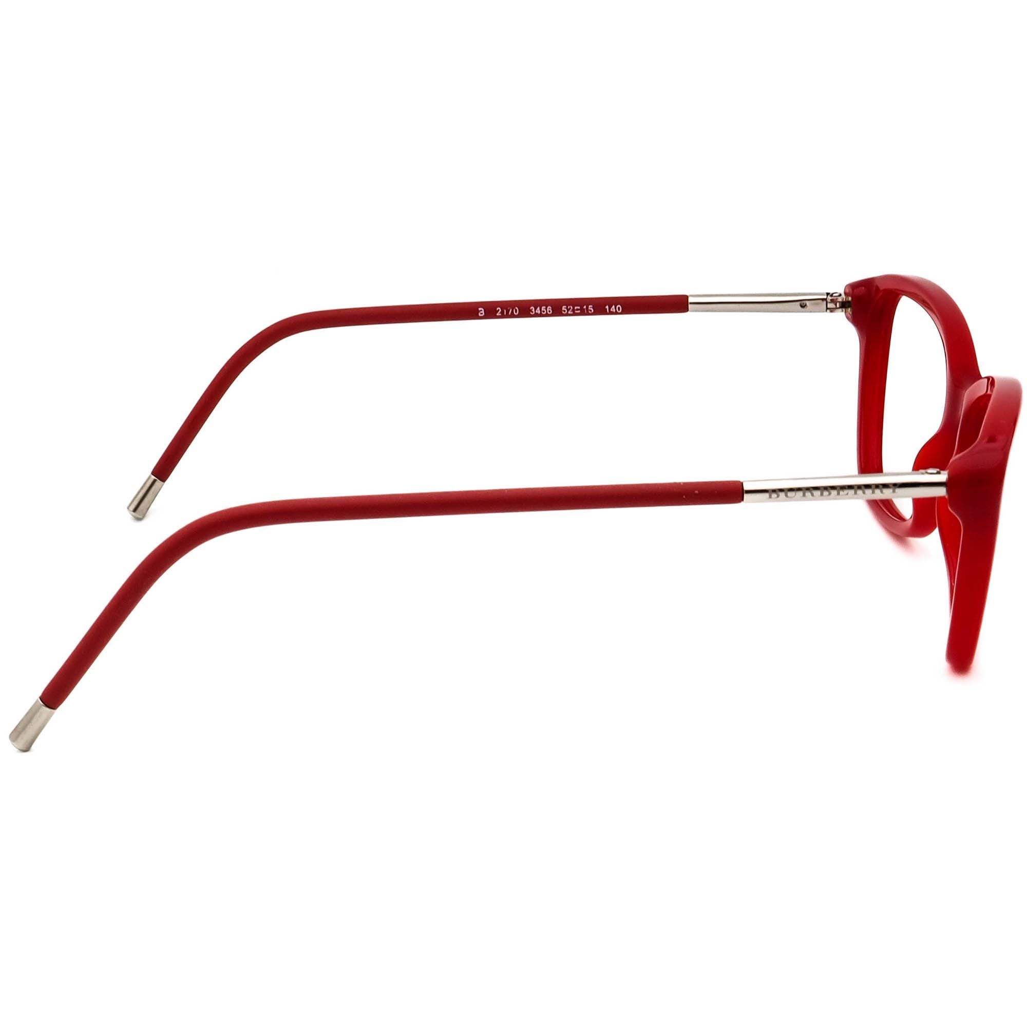 New Burberry B 2170 3456 Cat Eye Red Eyeglasses Optical Frames 52mm Burberry Red Eyeglass Frames for sale | eBay main image 4