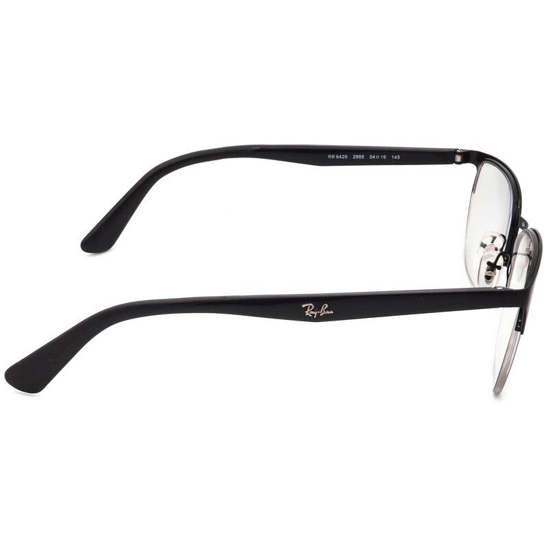 Ray-ban Eyeglasses RB 6428 2995 Black Half Rim Frame 54[]19 145 - Etsy