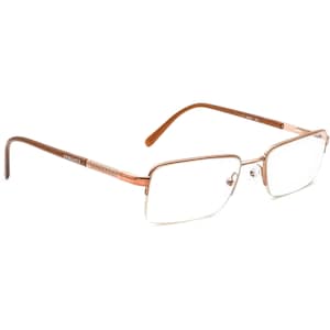Versace Women&#39;s Eyeglasses MOD. 1066 1053 Brown Half Rim Frame Italy 50[]18 135