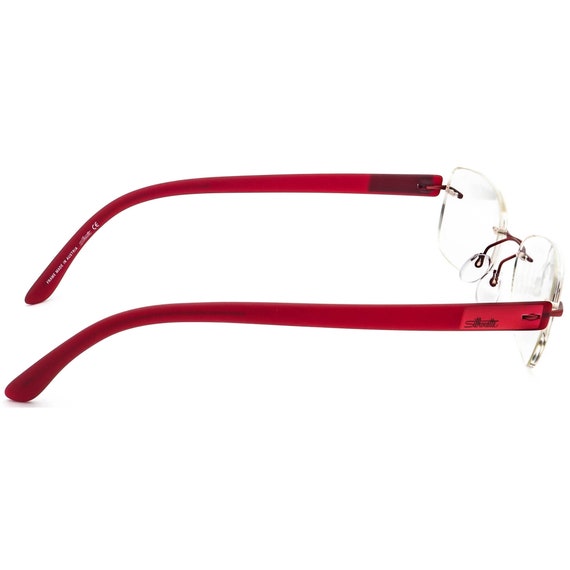 Silhouette Eyeglasses 7608 40 6054 Burgundy Rimle… - image 4