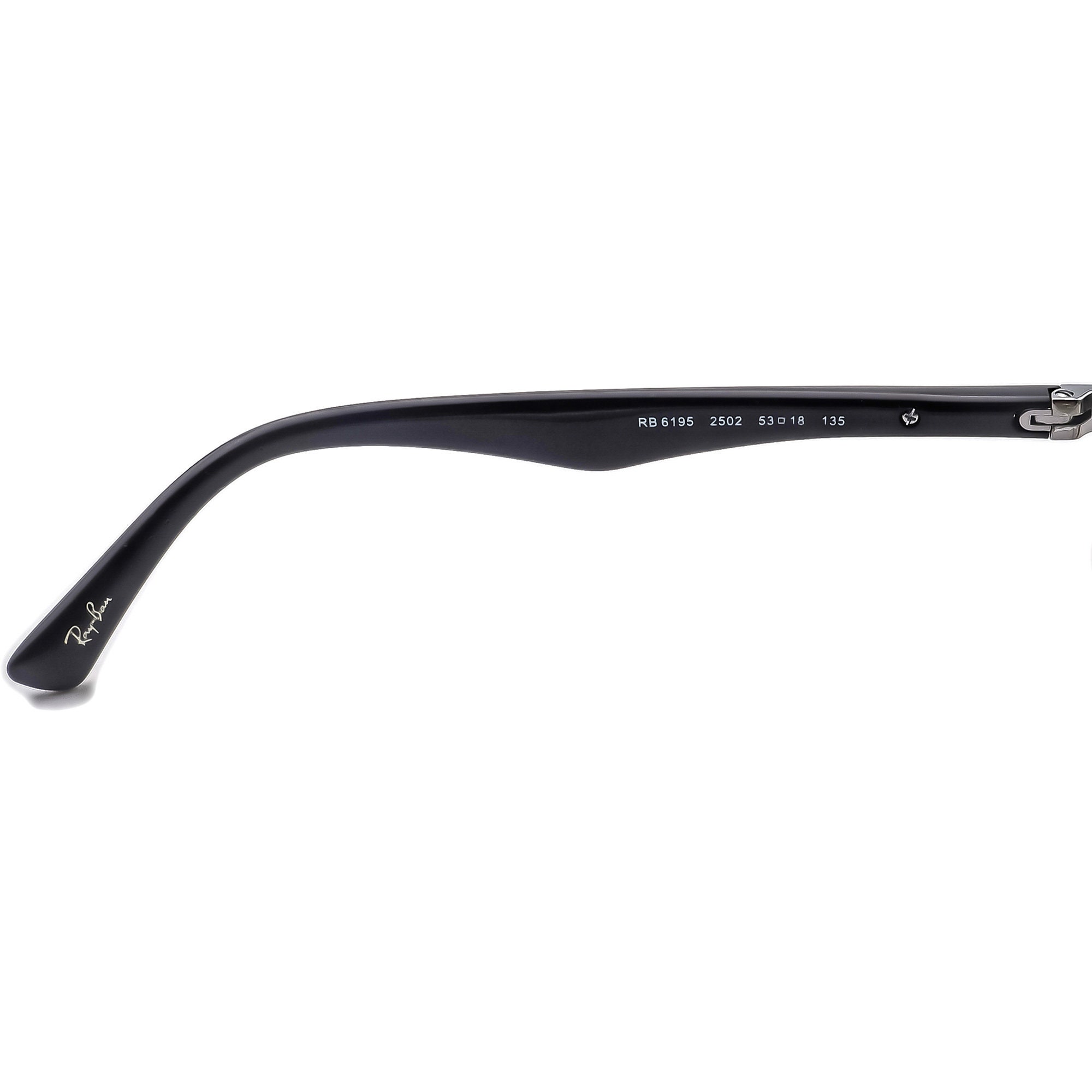 Ray-ban Eyeglasses RB 6195 2502 Silver/black Half Rim Frame 