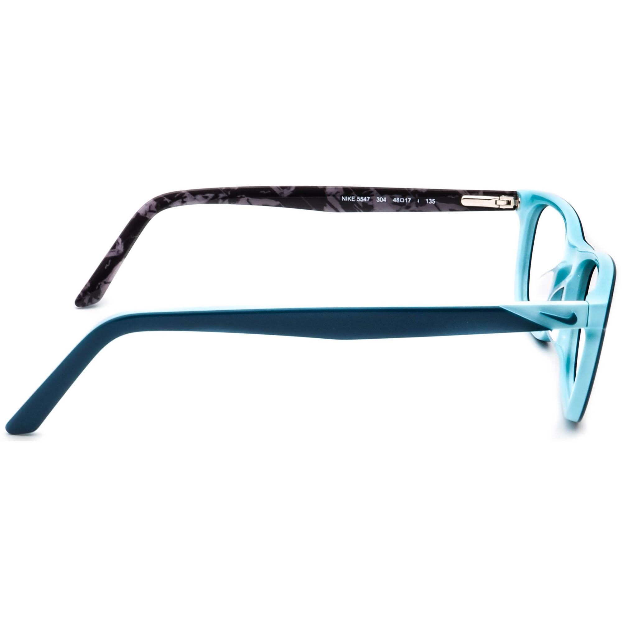 New KIDS NIKE 5547 304 Dark Teal Green & Pale Blue Eyeglasses 48/17/135 Eyeglasses NIKE 5547 304 Dark Teal Green/Worn Blue - Walmart.com main image 2