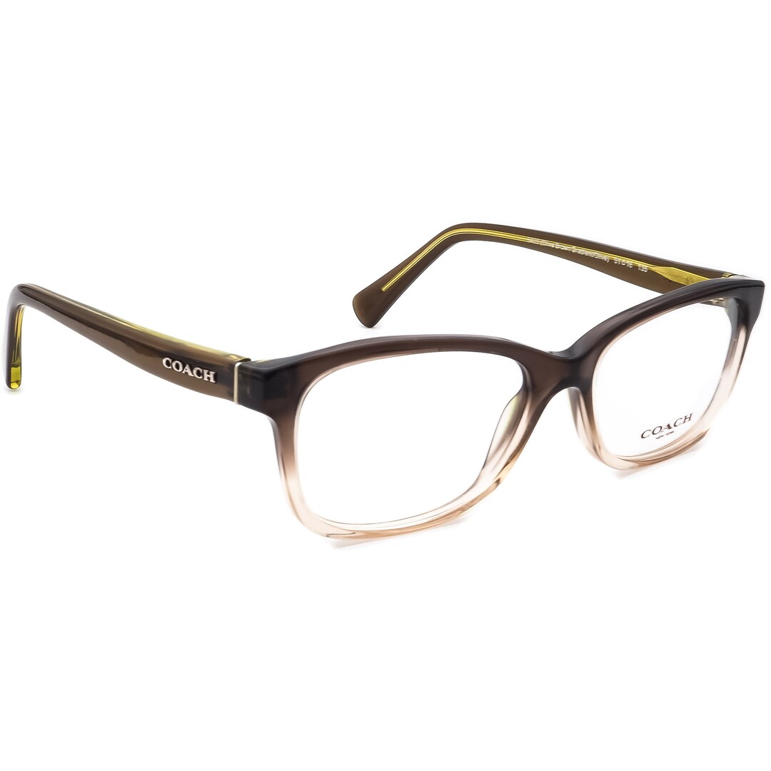 COACH HC 6089 5400 OLIVE BROWN GRADIENT PLASTIC RECTANGLE EYEGLASSES 51MM W/CASE Coach Womens Designer Eyeglasses - HC6089F Olive/Brown  main image 2