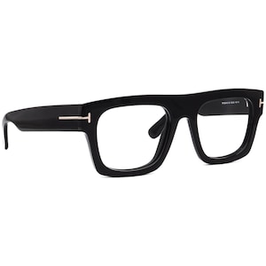 Tom Ford Eyeglasses 5634-B 001 Black Square Frame Italy 53[]20 145