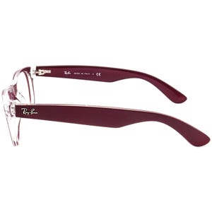 Ray-Ban Sonnenbrillenrahmen Nur RB 2132 New Wayfarer 6054/85 Matte Berry on Clear Square Italy 52 mm Bild 5