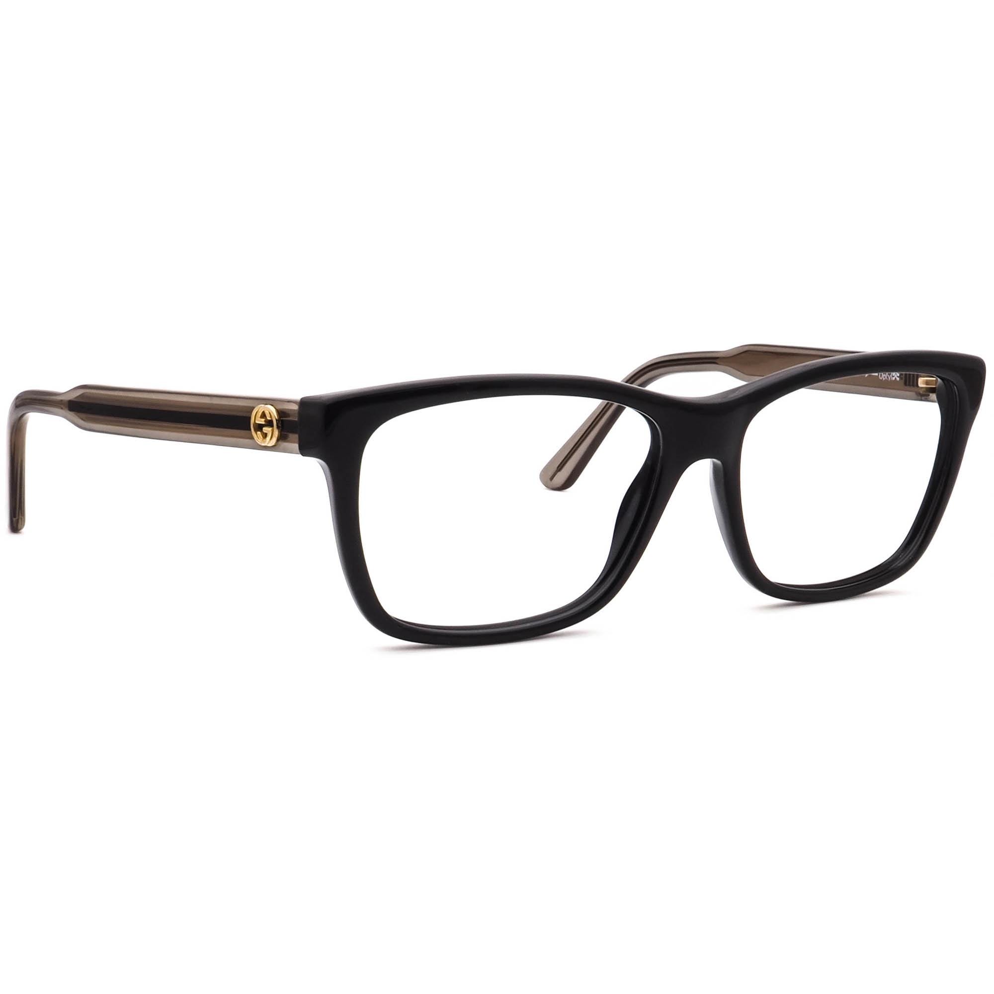 確認用　GUCCI Gucci Eyeglasses GG 3765 GX3 Polished Black Square Frame Italy 53
