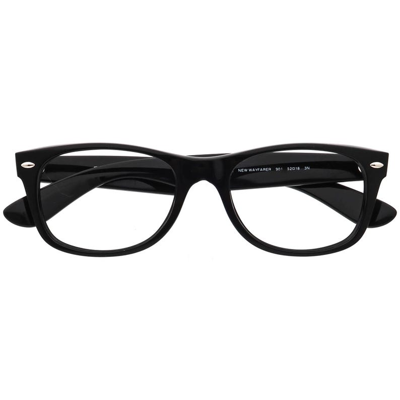 Ray-Ban Sunglasses Frame Only RB 2132 New Wayfarer 901 Polished Black Square Italy 52 mm image 6