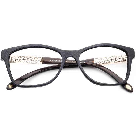 Vintage Tiffany & Co. Black Gray Tortoise /Flowers Eyeglasses & Case New Vintage Tiffany & Co. 2006 Eyeglasses C. 8015 Dark  main image 4