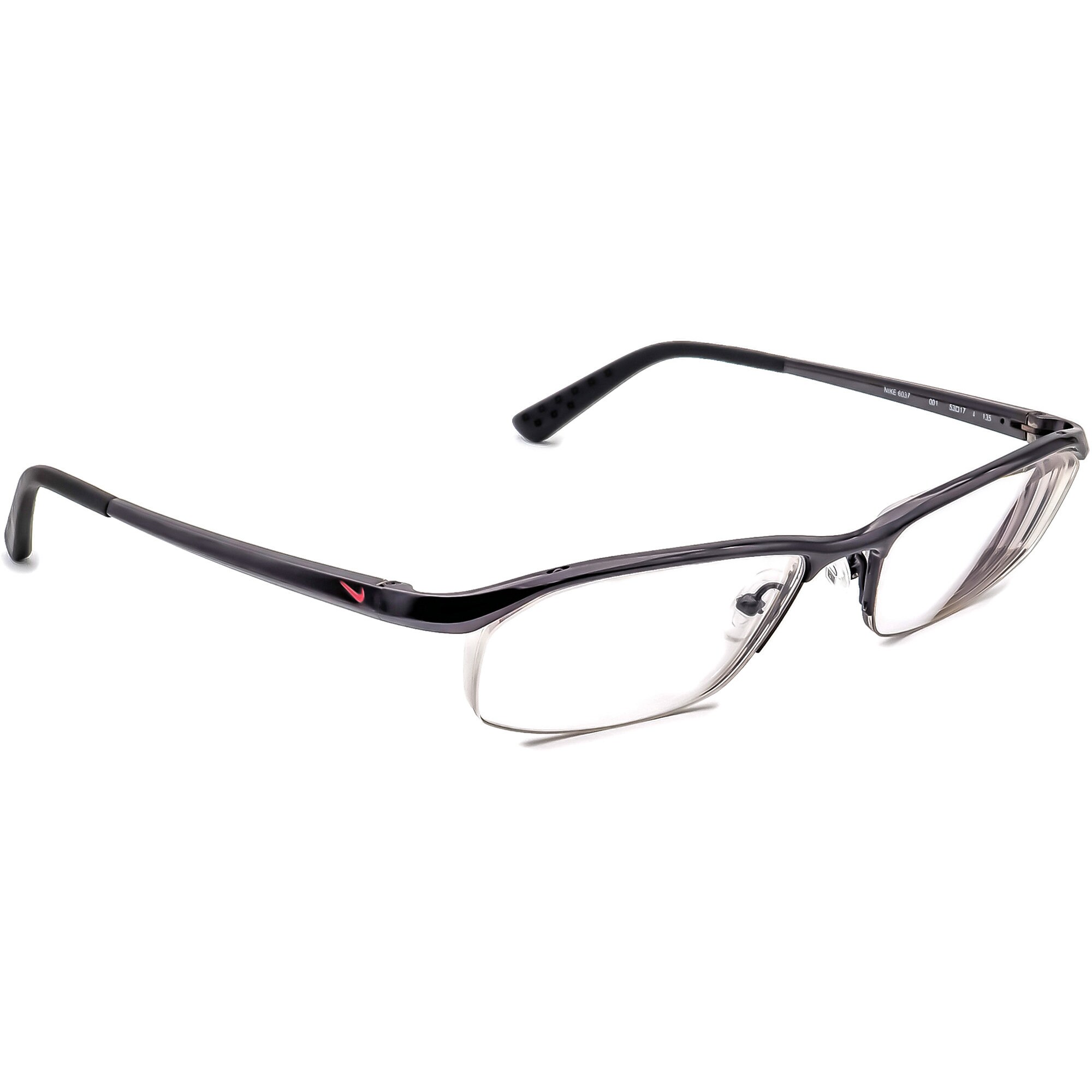 Norma Medicina Prisionero de guerra Nike Eyeglasses 6037 001 Titanium Shiny Gunmetal Half Rim - Etsy España