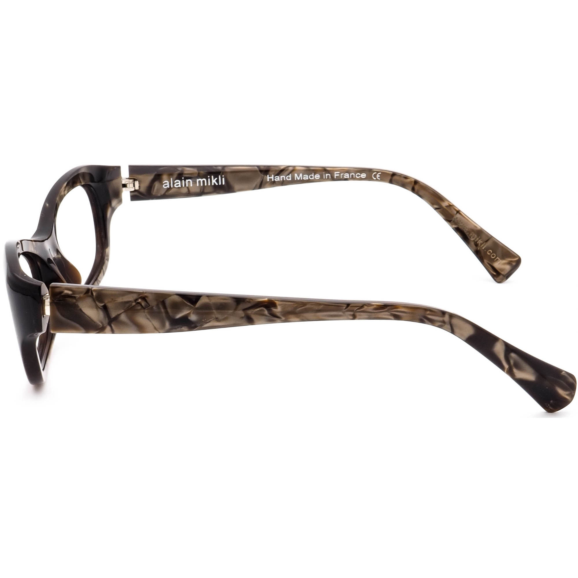 ALAIN MIKLI Black Marble Acetate frames 52/15/135 AL10100005 Handmade France Alain Mikli® - A03535 | Oversized Square Bio-Acetate Optical  main image 2