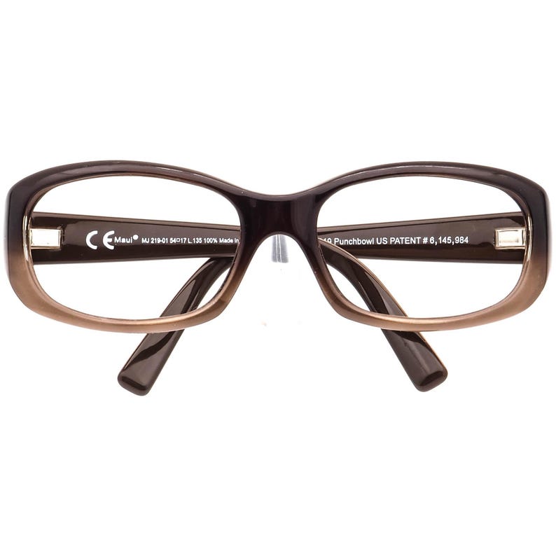 Lunettes de soleil femme Maui Jim, monture uniquement MJ 219-01 Punchbowl STG-BG Marron Dégradé Arrondi Carré Italie 54 mm image 6
