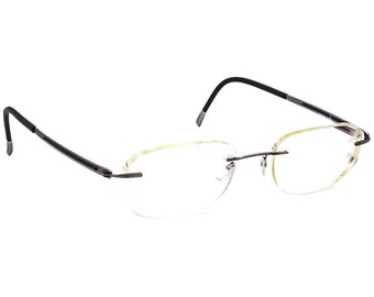 Silhouette Men's Eyeglasses 5263 60 6061 Titan Harmony Gray Steel Rimless Frame Austria 52[]19 150