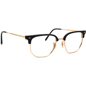 Ray-Ban Sunglasses Frame Only RB 4416 New Clubmaster 601/31 Polished Black/Gold Square Italy 53 mm image 1