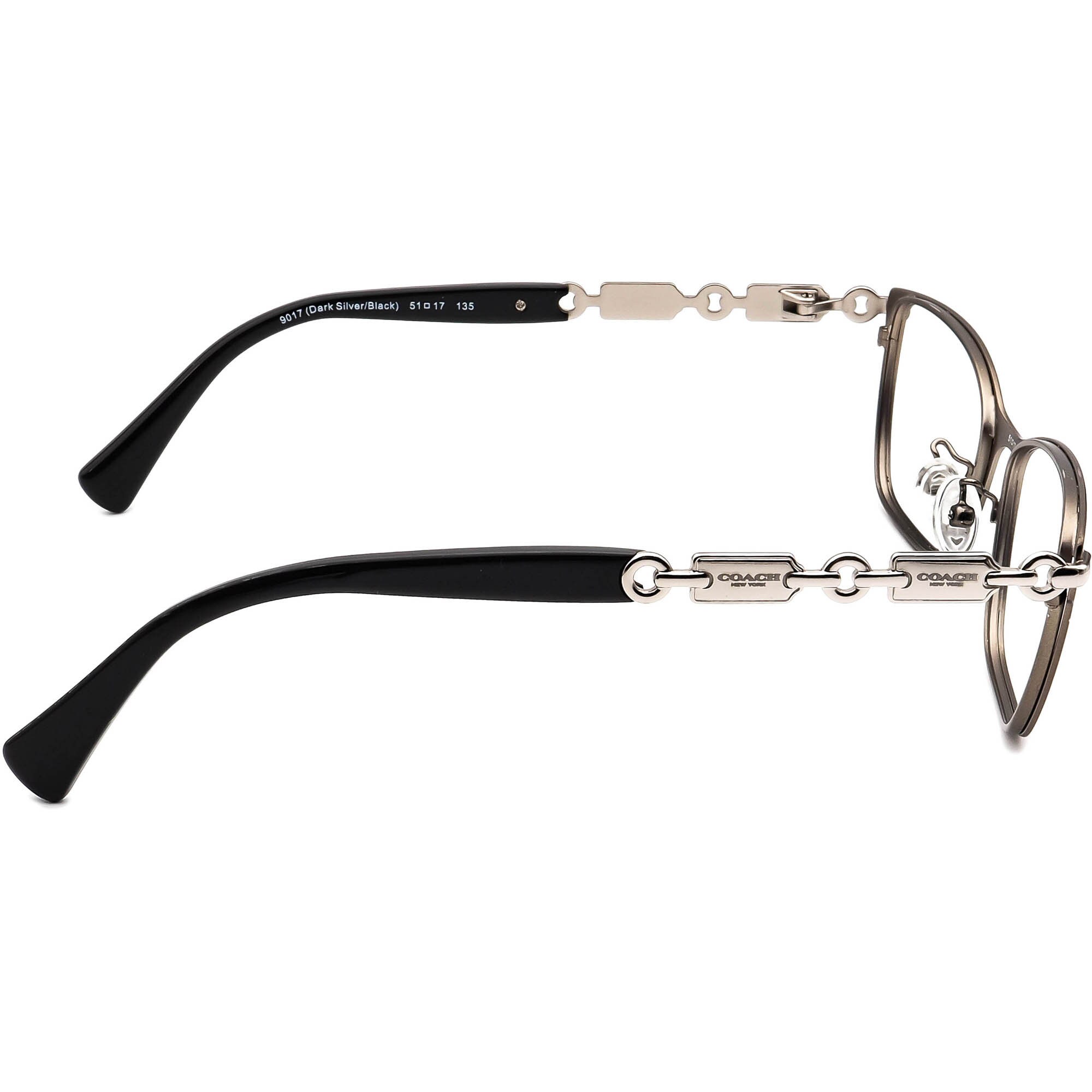 Coach Eyeglasses HC 5065 9017 Dark Silver/black Square Metal 