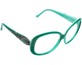 Judith Leiber Sunglasses Frame Only JL1643 08 Green Square Japan 58 mm Handmade