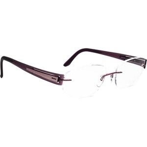 Silhouette Eyeglasses 5231 40 6052 Titan Purple Rimless Frame Austria 51[]17 135