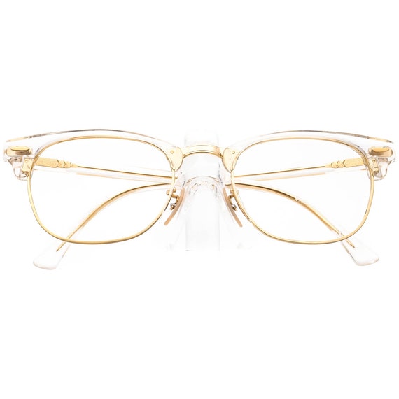 Ray-ban Eyeglasses RB 5154 5762 Clubmaster Clear & Gold Square